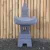 Product image 4 of the product “Japanese style Garden Lantern, made from Andesit Stone. Multipart. 60 cm Height, Roof is 30 cm width. ”